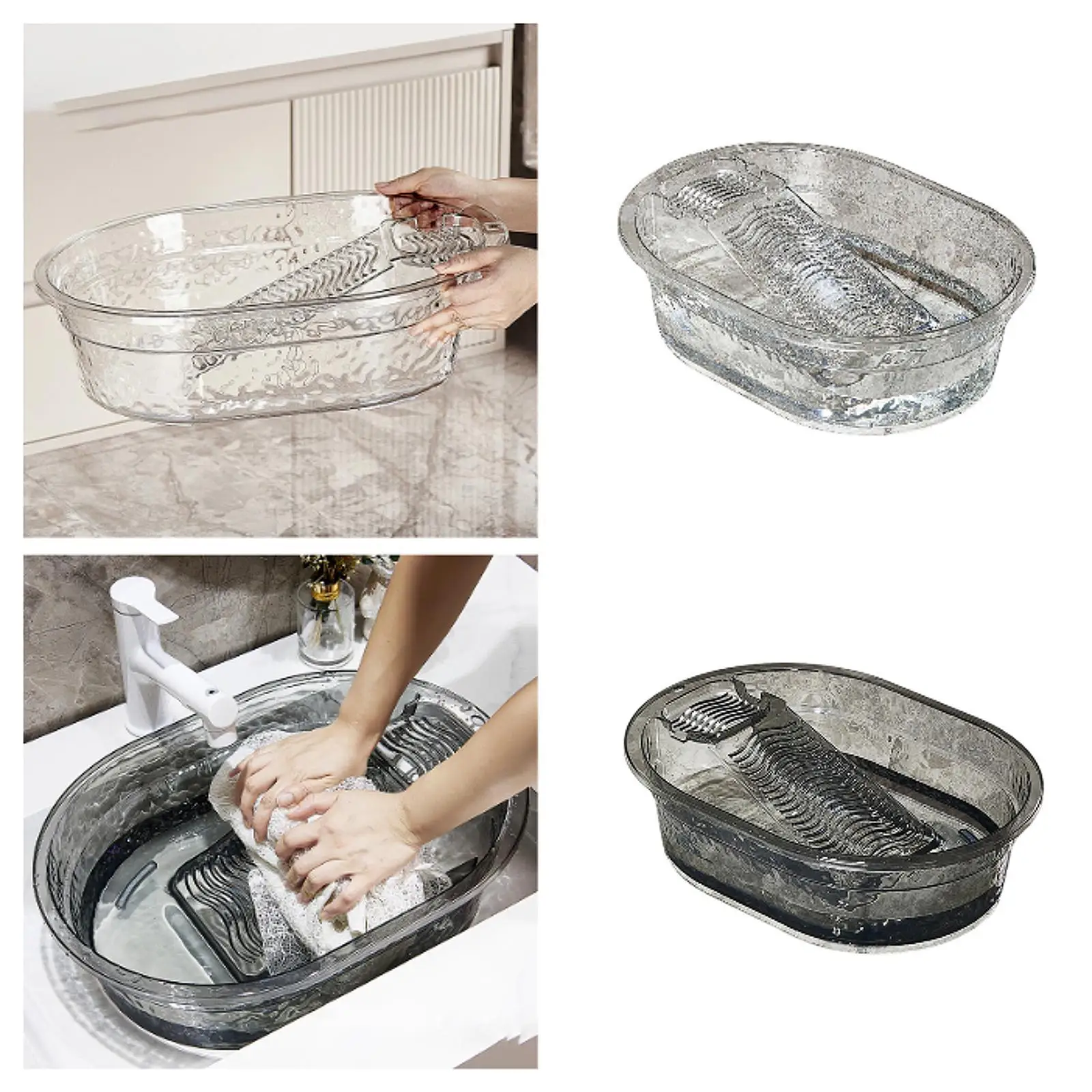 Ember Pakaian Wastafel Papan Cuci Anti-selip Pembersih Penghemat Ruang Multifungsi