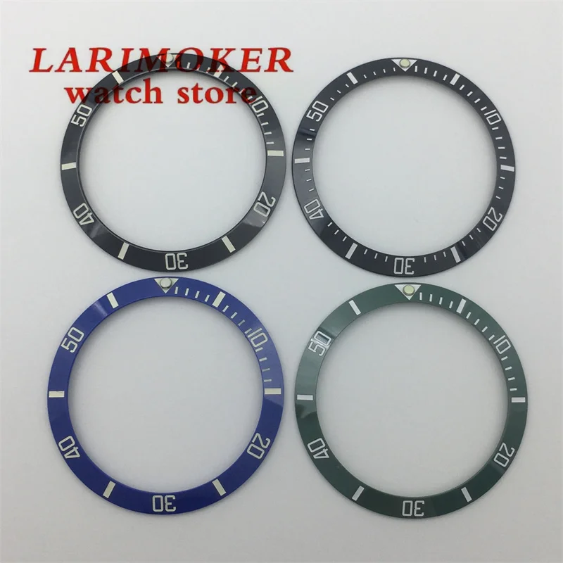 LARIMOKER 35.4mm case High quality ceramic bezel luminous bezel fitting for 36mm/38mm case