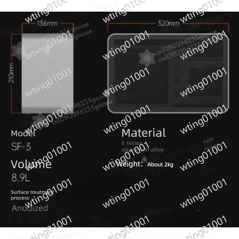 for SF3 Chassis ITX Portable Handheld Aluminum Alloy CNC A4 Structure Desktop Mesh Air-Cooled