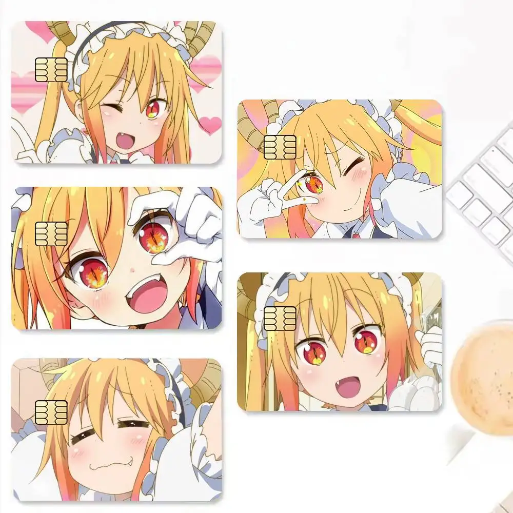 Miss Kobayashi's Dragon Maid Tohru Credit Card HD Stickers Game Card Decal Small Chip Waterproof Sticker Gift