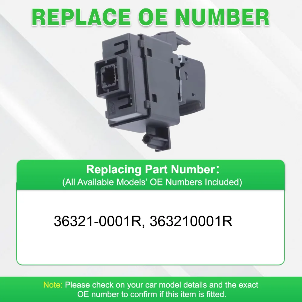 8 Pins Electronic Auto Hand Brake Button Parking Switch 36321-0001R 363210001R Fit For Renault Latitude 2007–2015 view 3