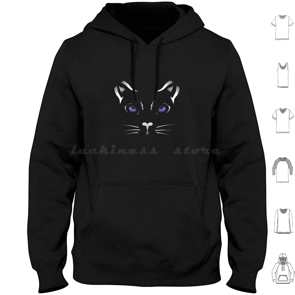 Cat With Galaxy Eyes Art For People Who Love Cats And Space T-Shirt Hoodies Long Sleeve Galaxy T A Men Kids La Soccer