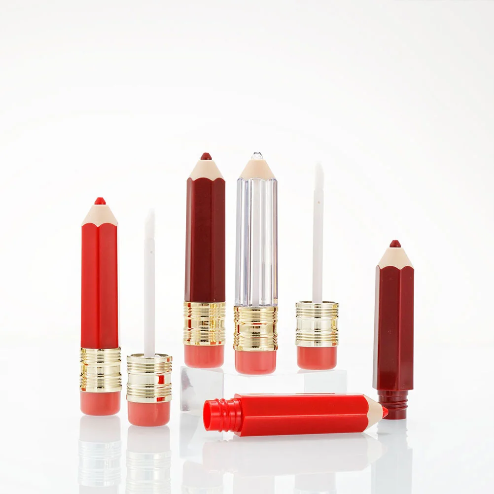 6-delige potlood lipglossbuis kleurcontainers lege lippenstiftbuizen lipgloss doe-het-zelf balsemflessen kleine mini