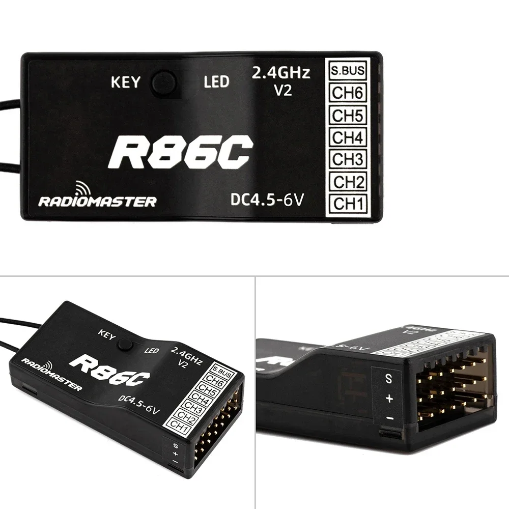 Radiomaster R81 R84 R86 R86C R88 V2 수신기 4CH 6CH 8CH 16CH (FRSKY D8 D16 TX16S SE RC FPV 드론용 정밀 부품)