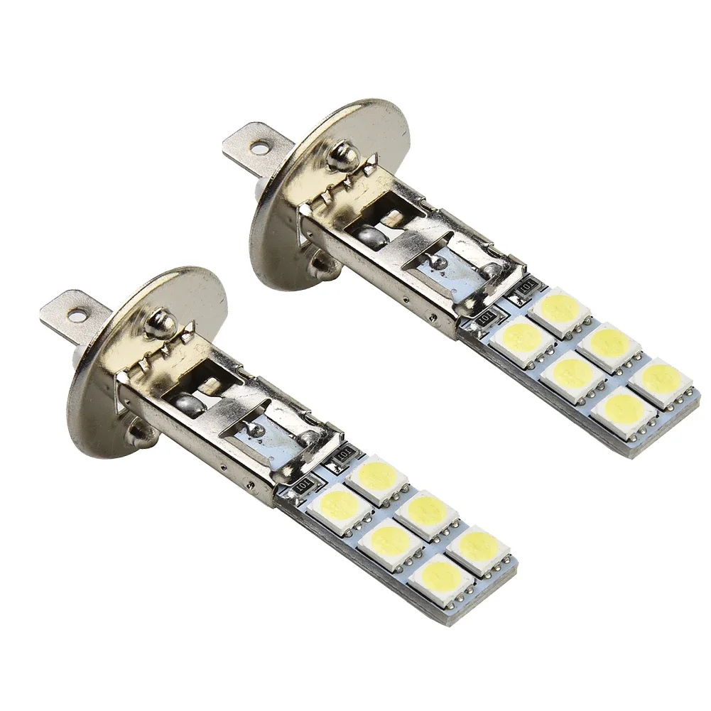 Beam Fog Lights H1 12V-24V Parts Replacement 2pcs Set Super White Vehicle 6000K Bulbs Headlight Kit LED Aluminum
