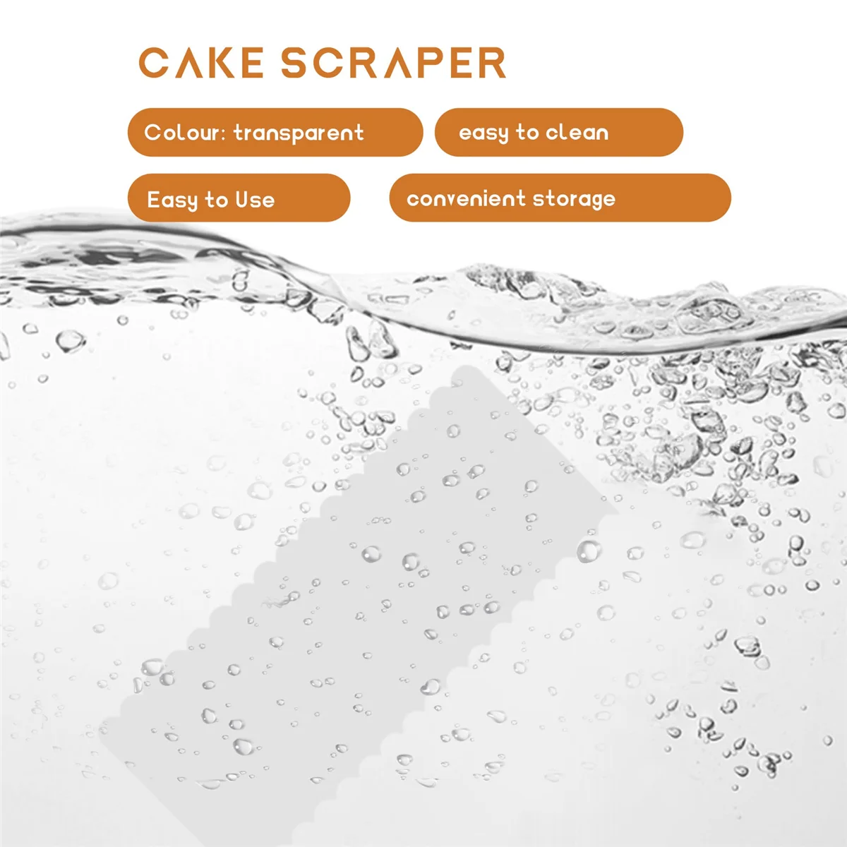 10 Pieces Acrylic Material Cake Scraper Edge Cake Scrapers Cake Smoother Carving Gadgets for Kitchen Baking Cake
