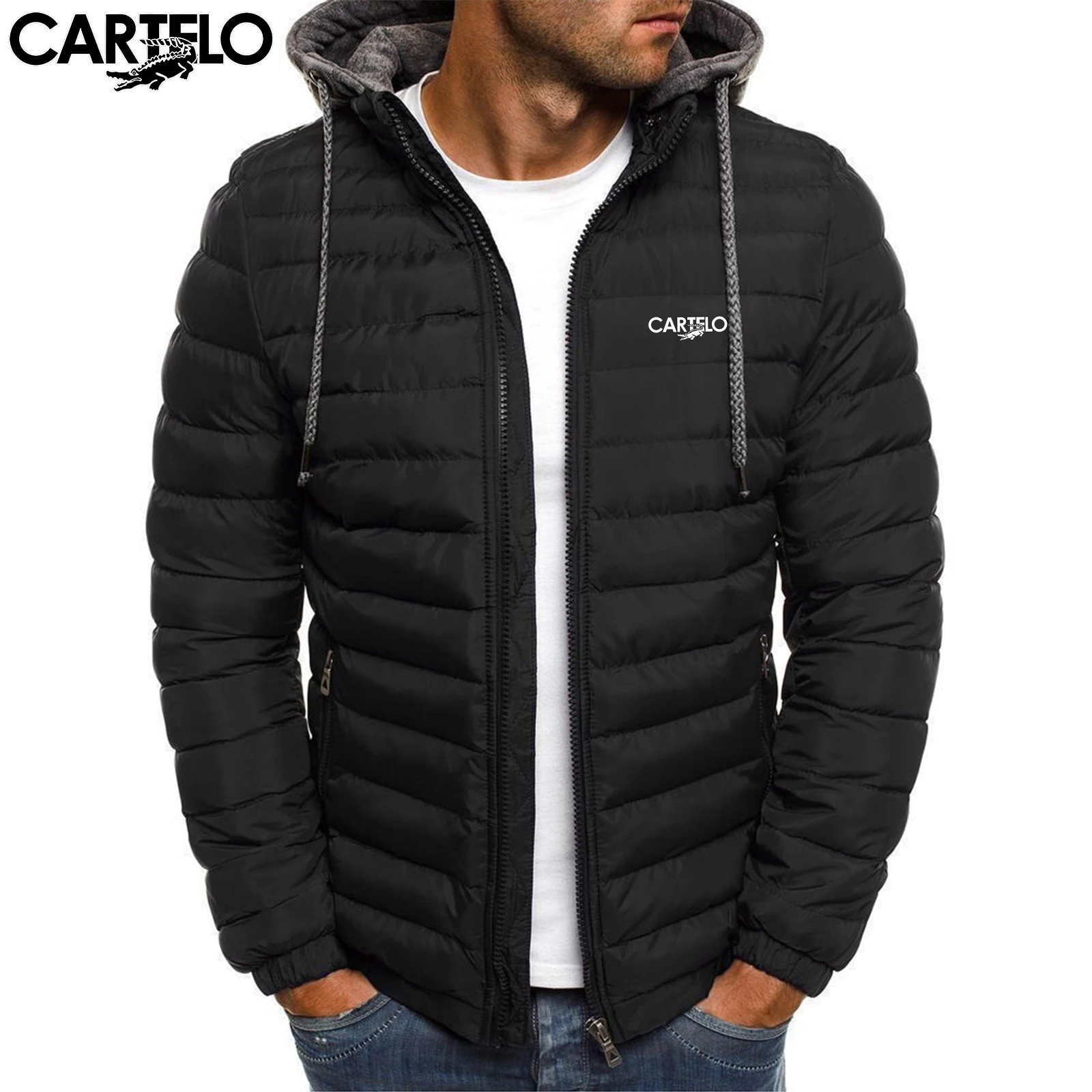

For the autumn and winter of 2025, men's loose clothing, outdoor casual sportswear, fashionable street hooded warm zipper jacket