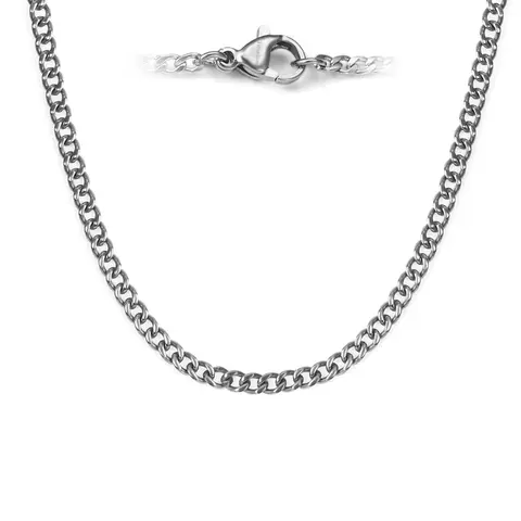 Halsband i ren titan för män och kvinnor, hypoallergent, lätt choker, modesmycken 10 best sales titanhalsband - №8