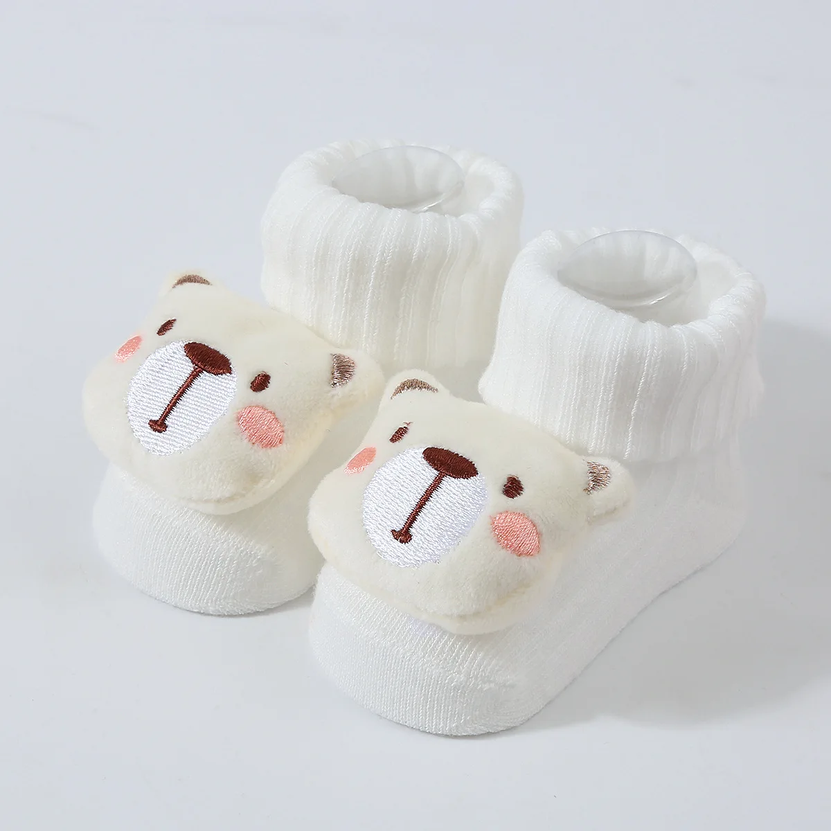 Babysocken Frühling und Herbst Weiche Baumwollsocken für Neugeborene in der Tube Cartoon 3D Puppe Säuglingssocken für Jungen und Mädchen 0-6 Monate – Detail 5