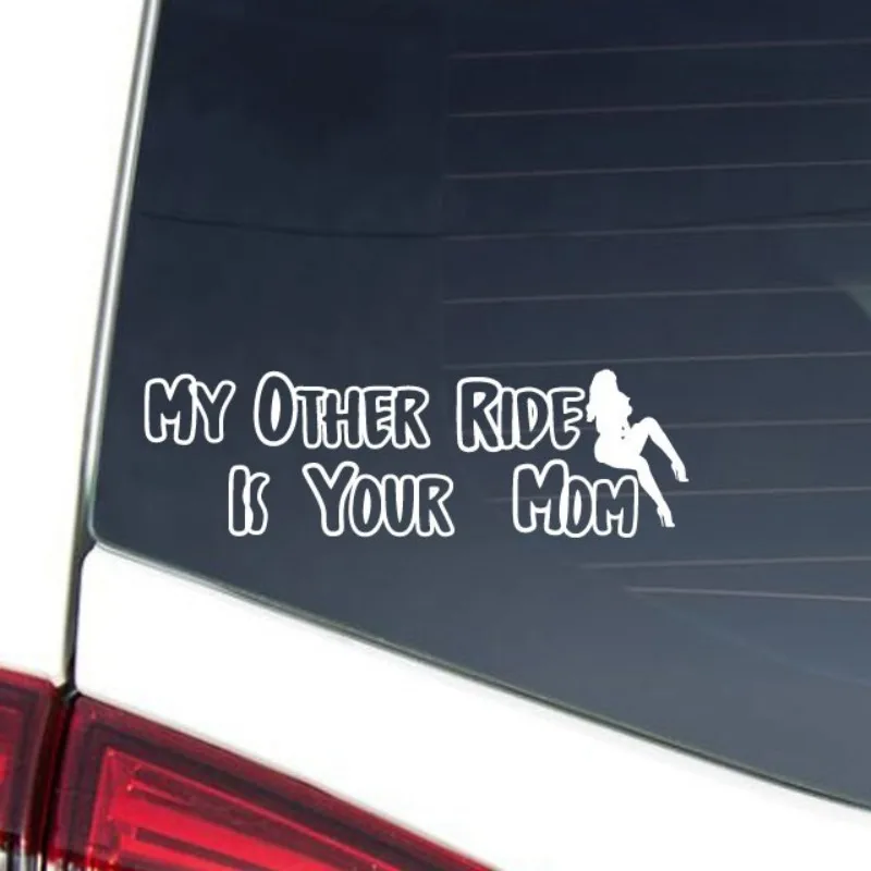 

Custom Waterproof 15cm Vinyl Car Sticker My Other Ride Is Your Mom OEM Decal For Window Trunk Impact Resistant