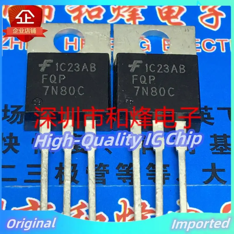 10PCS-30PCS  FQP7N80C   TO-220 7A 800V   Best QualityIn Stock Fast Shipping  Best Quality