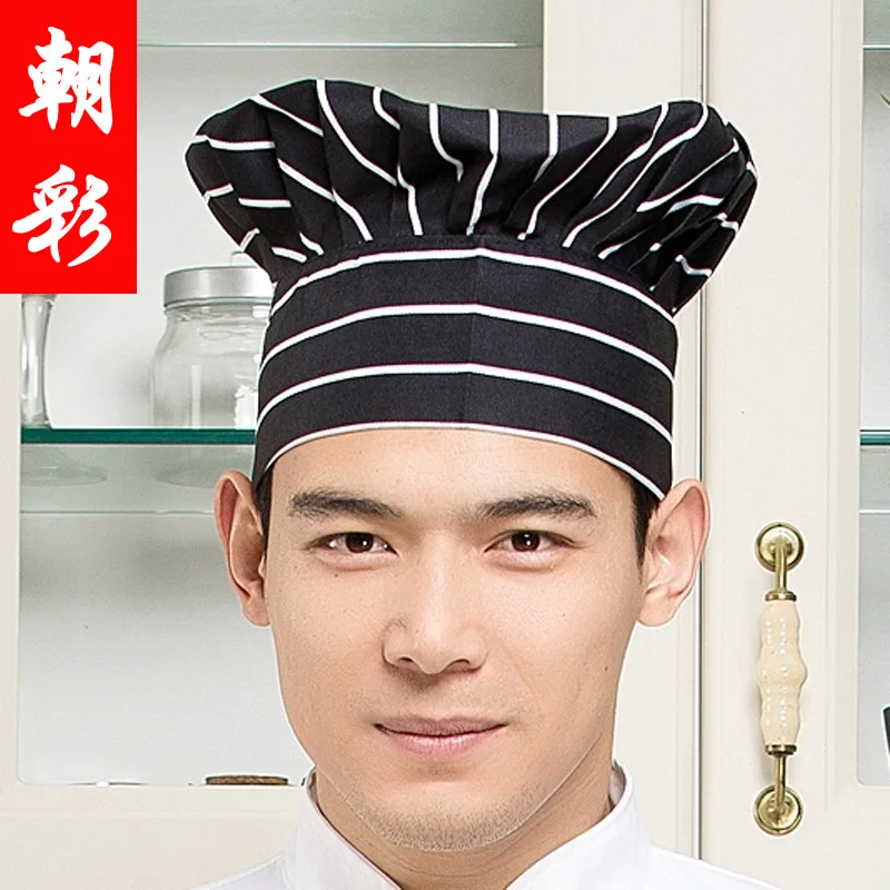 New Chef Hat Hotel Restaurant Ding Room Waiter Kitchen Chef A Tall Hat Adjustable Work Cap With Elastic