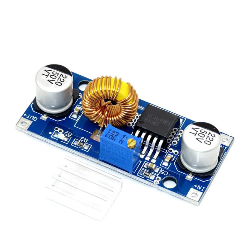 5A XL4015 DC-DC 4-38V to 1.25-36V 24V 12V 9V 5V Step Down Adjustable Power Supply Module LED Lithium Charger With Heat Sink