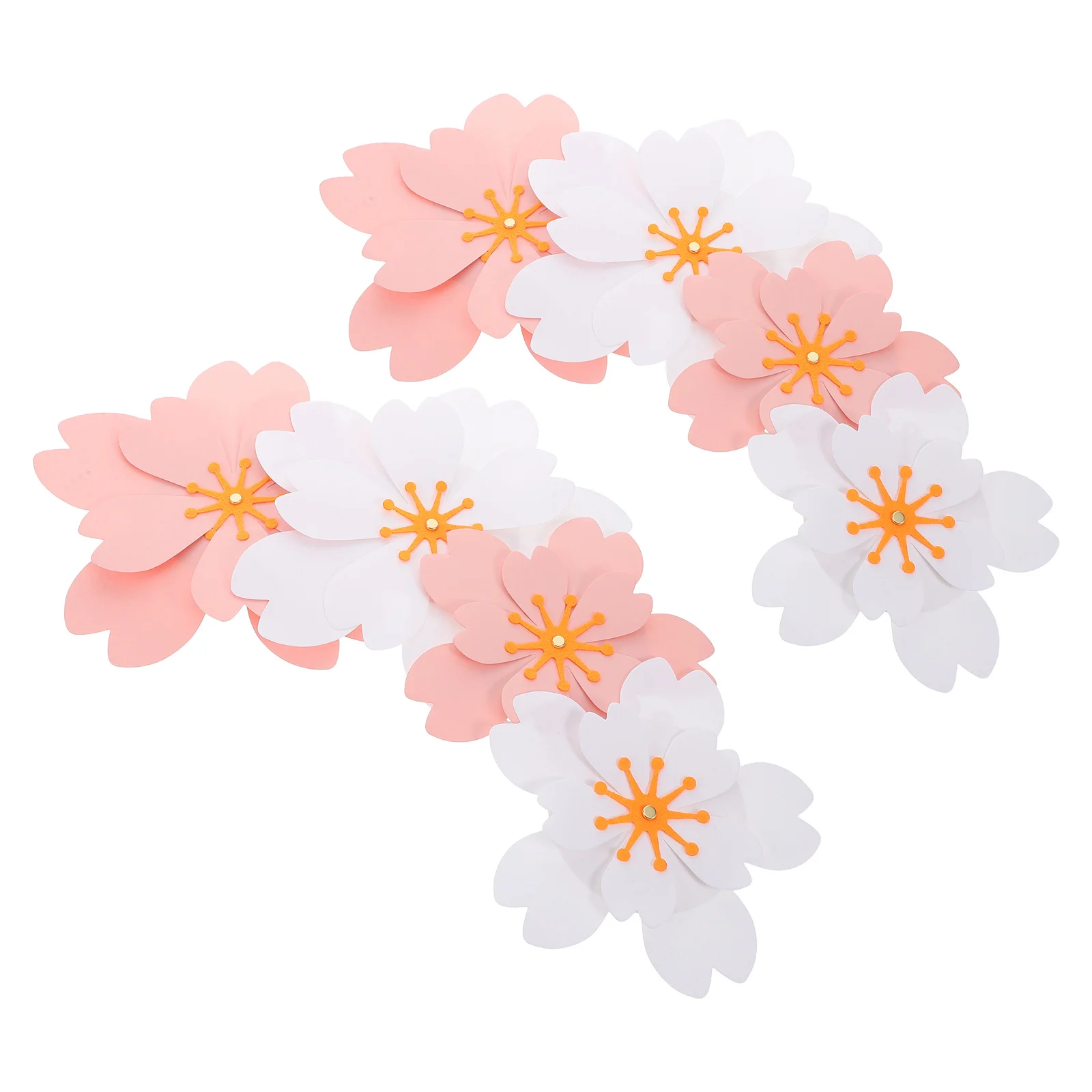 

8Pcs Peach Blossom Paper Flowers 3D Wall Backdrop Wedding Shower Birthday Nursery Party Decoration Spring DIY Decor