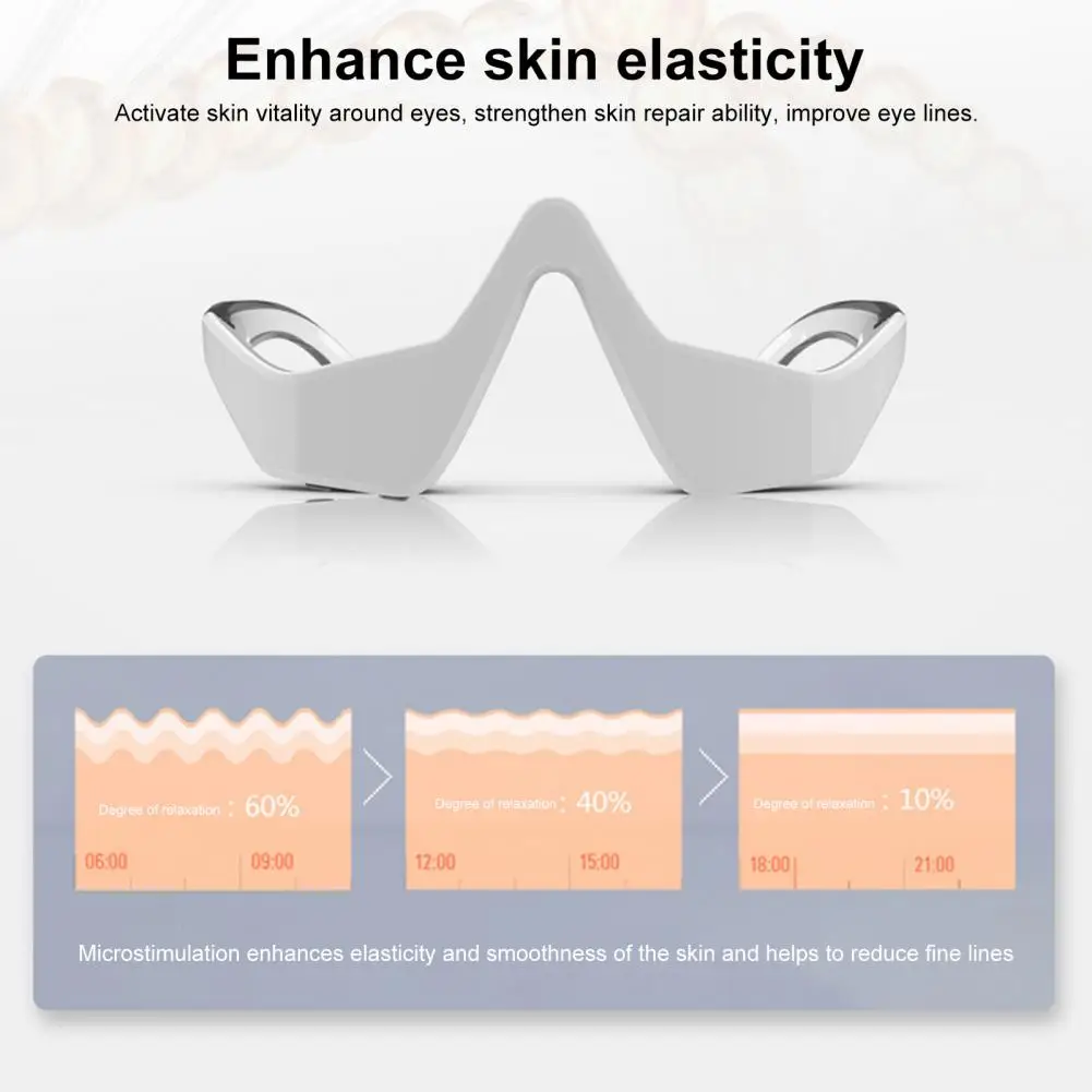 3D Eye Beauty Massager for Dark Circles Eye Bags Micro-Frequency Stimulation 3 Modes Relax Eyes All-in-One Eye Care Machine