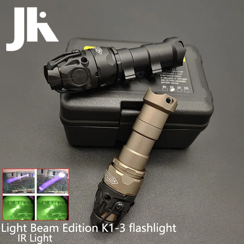 New Tactical  KIJI K1 K1-3 IR Adjustable Scout Light 850nm Illumination K3 IR lighting Flashlight Metal Hunting Weapon light K10