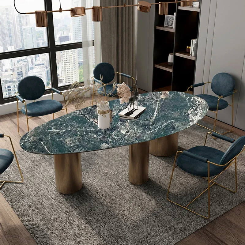 

Event Living Room Dining Table Party Modern Unique Design Mobile Dining Table Kitchen Luxury Mesas De Comedor Furniture