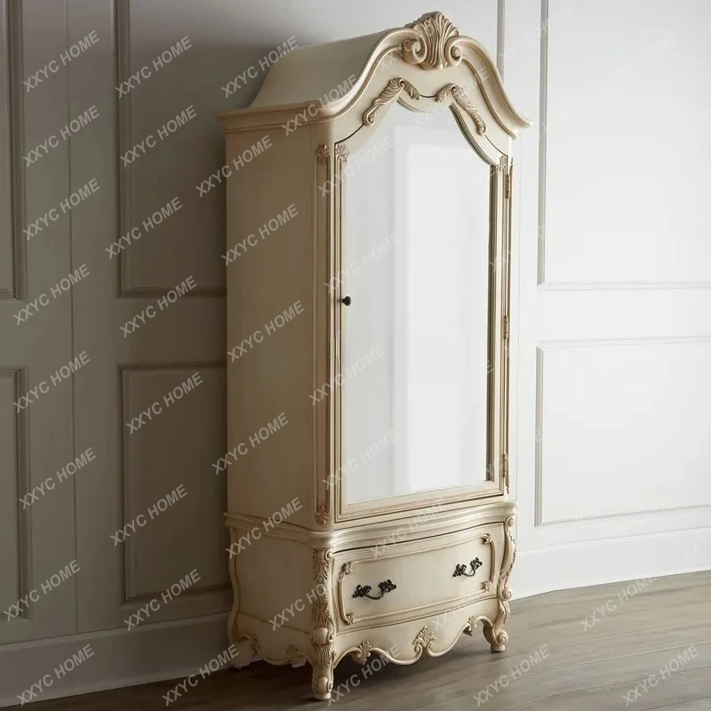 

L wood wardrobe simple modern storage home bedroom high-end carved locker