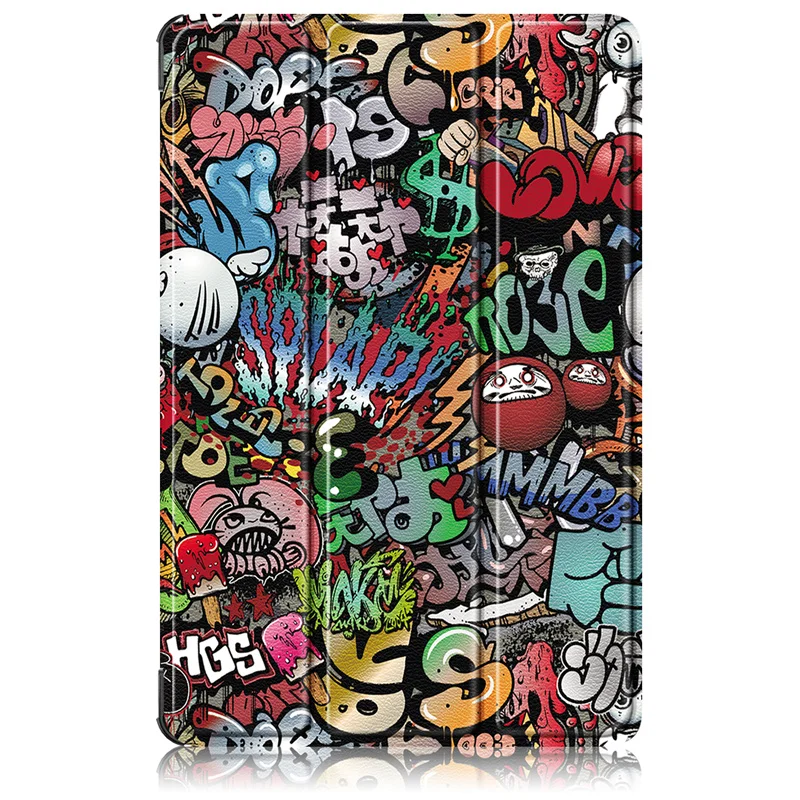 Coque For Huawei MatePad SE 11 Case Tri-fold Leather Painted Stand Tablet Funda For Huawei Matepad SE 11 2024 Case Cover