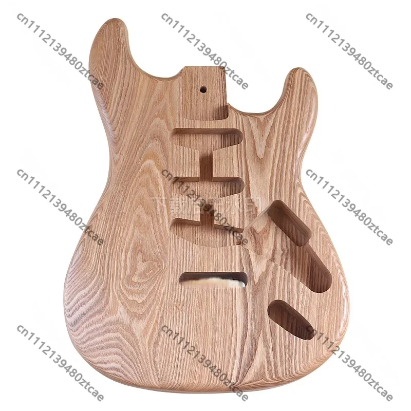 Log Color Electric Guitar Body, Natural Wood Texture Premium Surface, Ideal for DIY Modification and Replacement Parts
