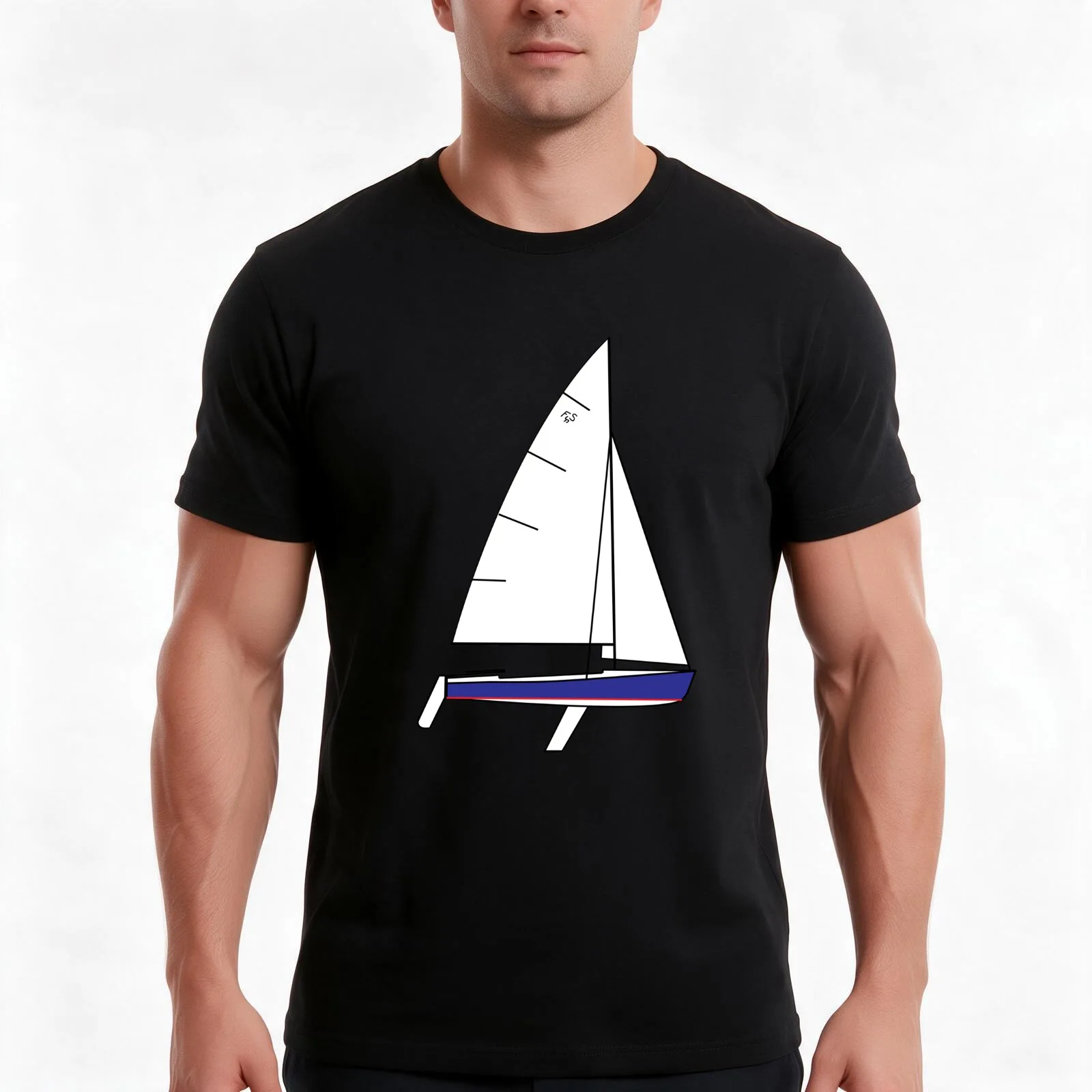 Flying Scot Sailboat T-Shirt Summer Casual Cotton Tee Oversized Streetwear Tops Vintage Graphic Print Loose Fit Short Sleeve