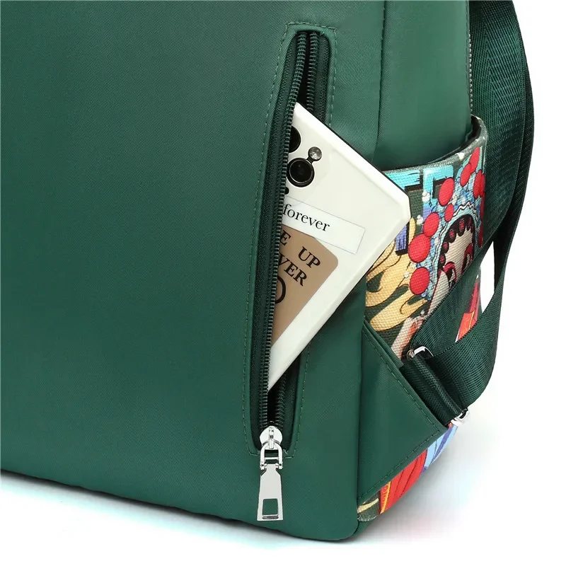 2024 New China-Chic Facebook Shoulder Bag Personalized Literature and Art Splicing Shoulder Bag Oxford Fabric Waterproof Bag