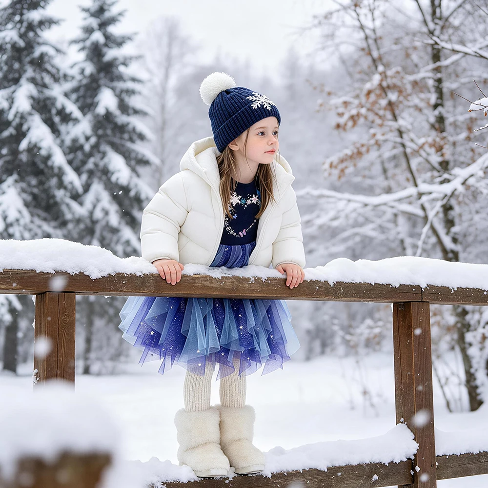 DXTON Winter Girls Princess Dress Winter Starry Twirl Toddler Tulle Gown Dress Heart Christmas Gift Valentines Party Kids Outfit
