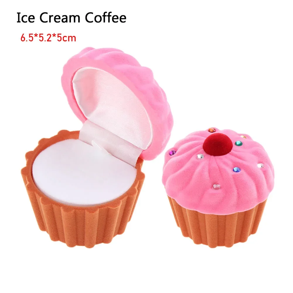 Schöne Paket Display Geschenk Halter Ohrringe Halskette Halter Ehering Boxen Samt Schmuck Box Armband Container