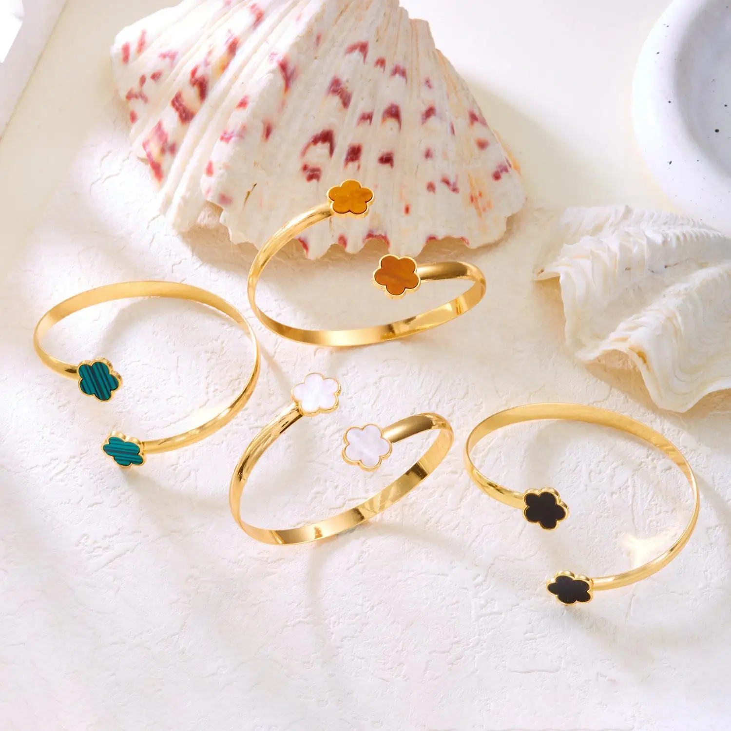 

Своичный цветочный браслет на руку, регулируемый Ele, простые украшения для открытой руки для женщин, Ele Aosphere Sensation, женская рука...