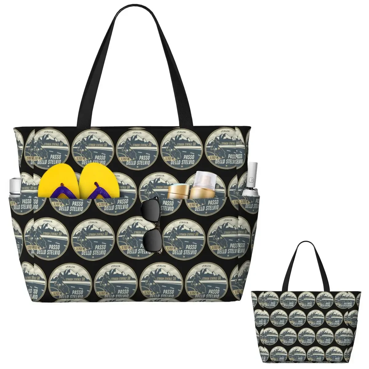 Stelvio Pass, Italy (2) Beach Tote Bag Sport Gym Yoga Duffle Large Tote Bag Women Travel Bag Fitness bag