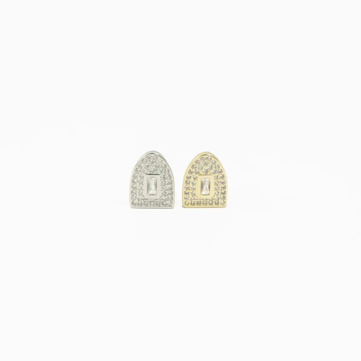 Juego de dientes Grillz de Hip Hop Unisex, tapas de dientes extraíbles, Color dorado y plateado, boca inferior y superior, joyería de moda