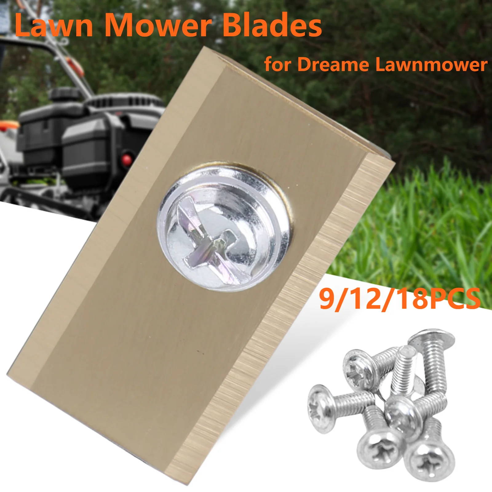Lawn Mower Blades Replacement Single Hole Cutting Blade for Dreame Lawnmower Blade Set Repair Accessories Includes Mount Screws