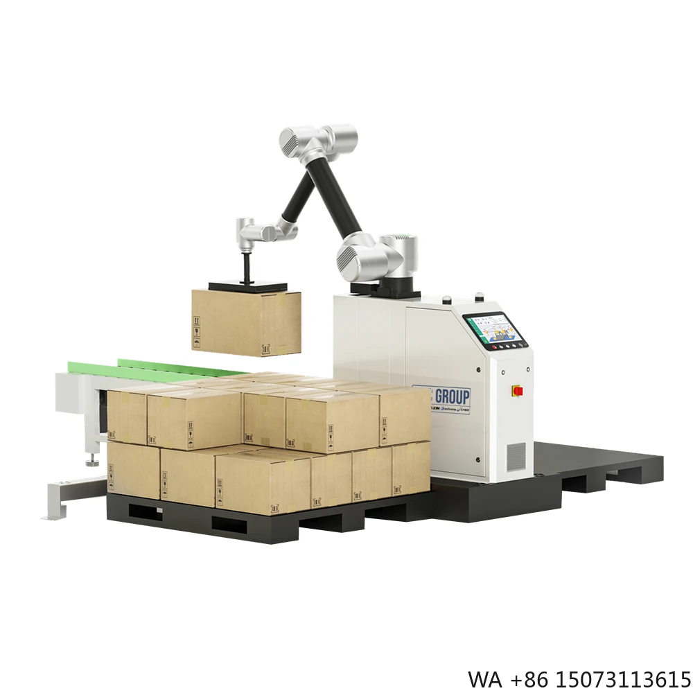 Automatisierte Kartonpalettierleitung – Paletierrobotersystem