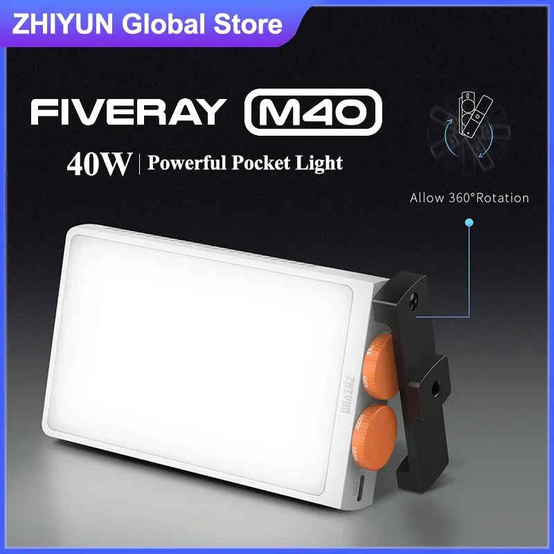 

ZHIYUN FIVERAY M40 40W Handheld LED Light Pocket Photo Video Fill Lamp for Photography Lighting