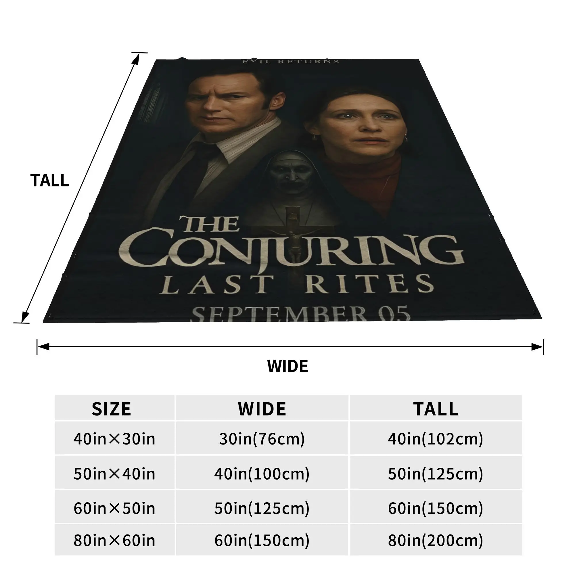The Conjuring آخر طقوس Horron بطانية سوبر لينة الجدة أفخم رمي بطانية للطائرة السفر الفانيلا المفرش غطاء السرير