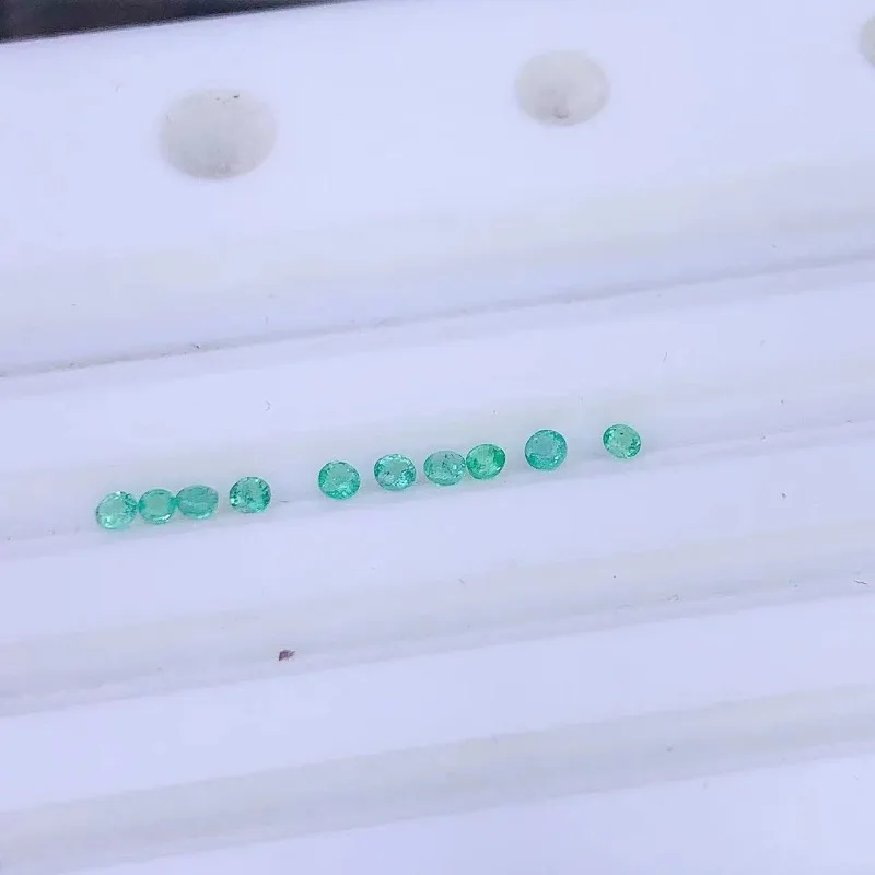 YULEM Natural Emerald 2Mm Natural Emerald  Loose Stone for Jewelry DIY