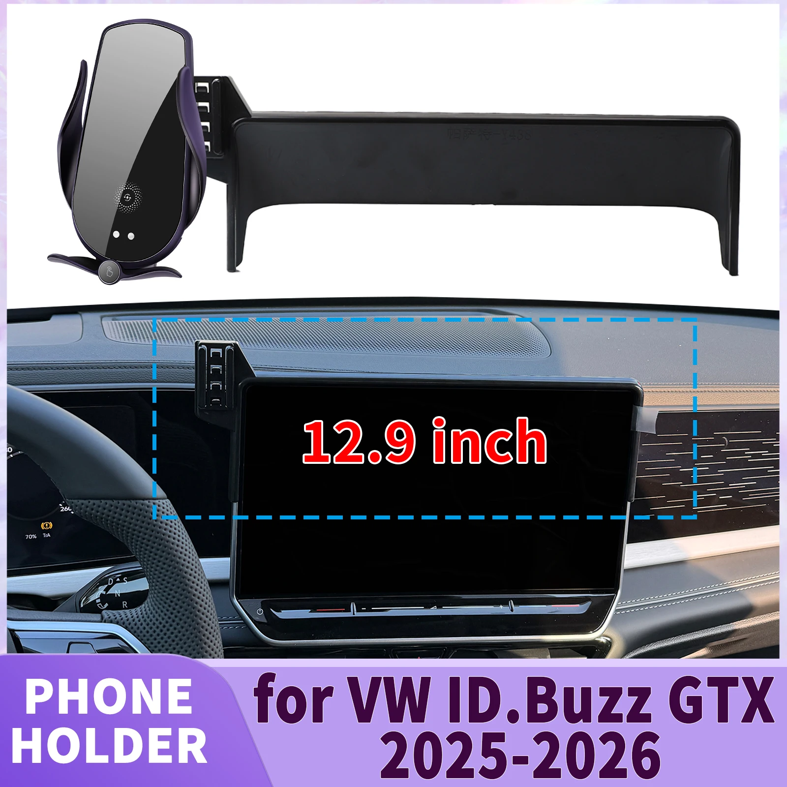 

fit for Volkswagen ID.Buzz GTX 2025 2026 Screen Base Phone Holder Mount ​​ Secure Clip Car​​ accessoires