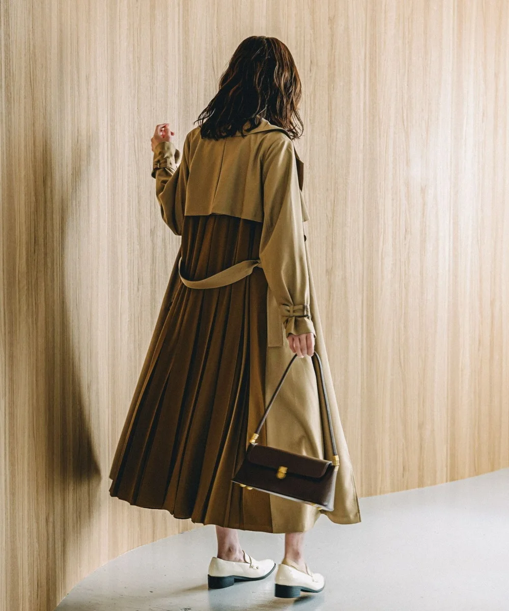 Bluzka 2W+ Bakill Chic, płaszcz, cienka gaza, plisowana, łączona, wiatrówka damska, wiosenna odzież wierzchnia Faion