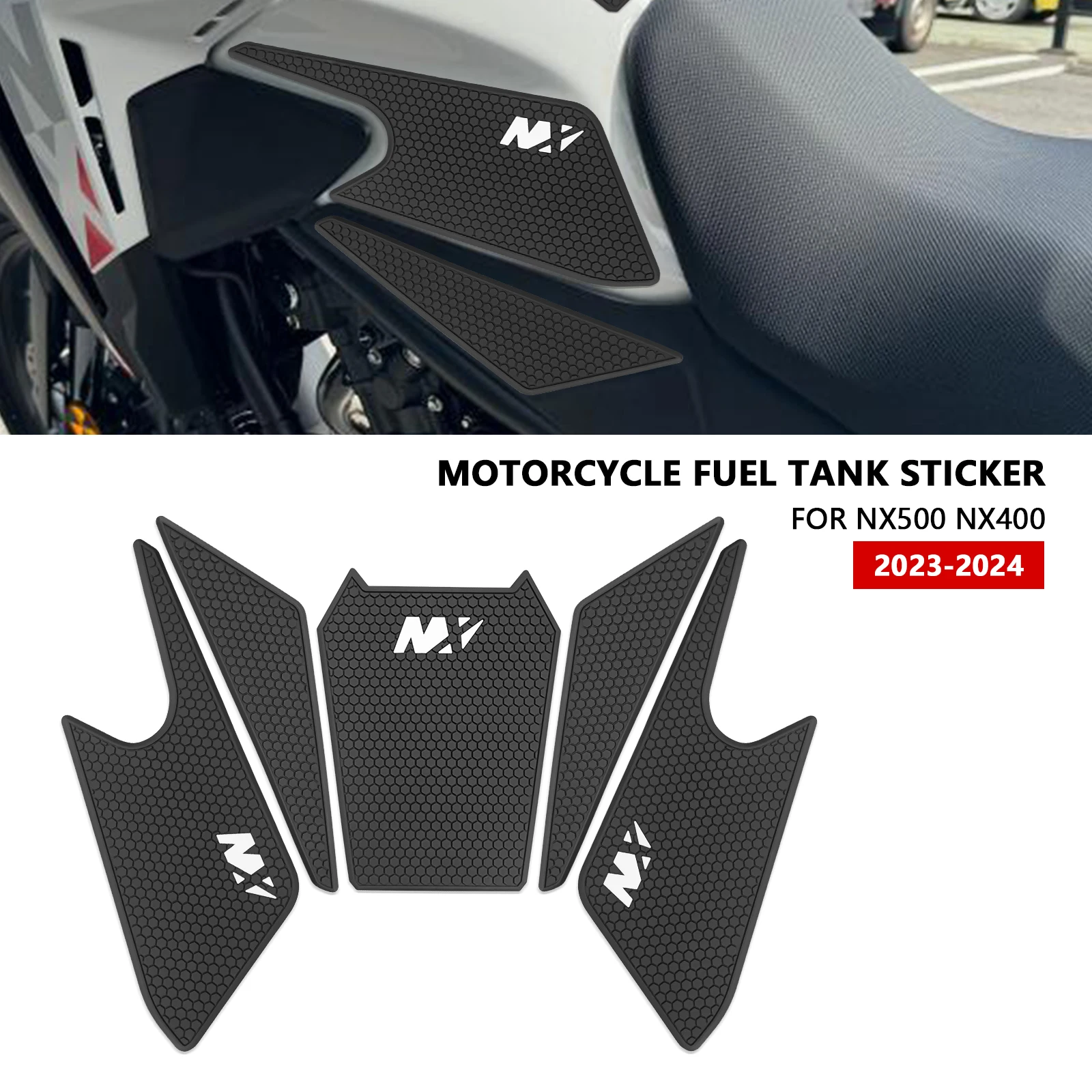 

Motorcycle fuel tank pad protector sticker decal fuel tank knee pad for NX 500 nx500 NX400 nx400 2023 2024 Fuel tank sticker