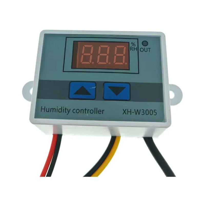 XH-W3005 W3005 DC 12V 24V 220V 10A Digital Humidity Controller Hygrometer Control Switch 0~99%RH Hygrostat w/ Humidity Sensor image 2