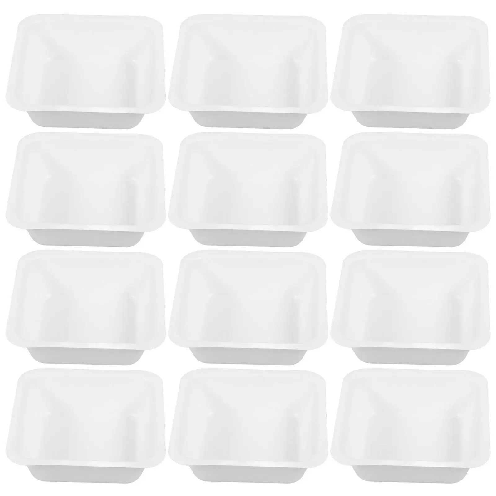 

20Pcs Sample Weighing Tray Square Weigh Boat Lightweight Plastic Laboratory Equipment Storage Tray Weigh Boats