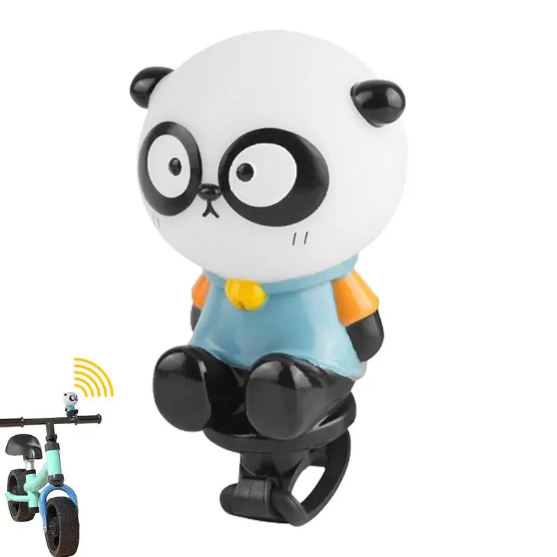 Kids Bike Bell Tiger Squeeze Bell Kawaii Panda Animal Cycling Bells Fun Soft Cute Horn For Children For Girls Bike Handlebars