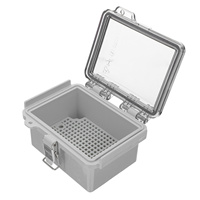 ABS Waterproof Junction Box with Gray Cover Stainless Steel Latch Electrical Enclosure for Outdoor Lighting Security Electronics