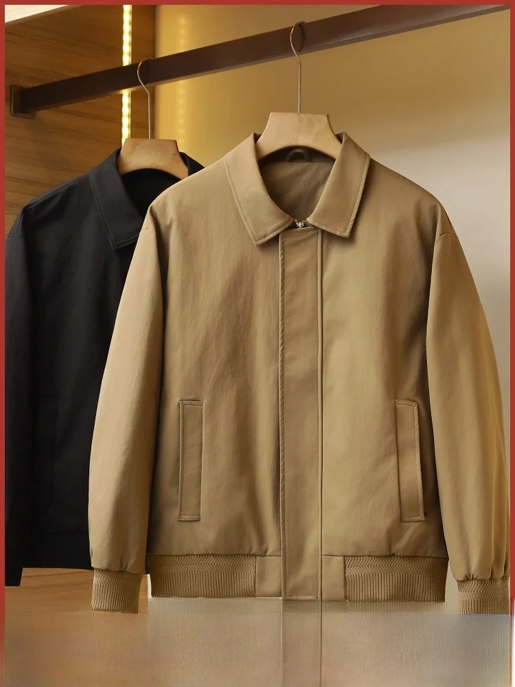 Jaket Bulu Angsa Pria Ringan Berkualitas Tinggi, Model Baru Musim Dingin, Hangat, Modis, Urban, Bisnis, Tahan Angin, dengan Ritsleting