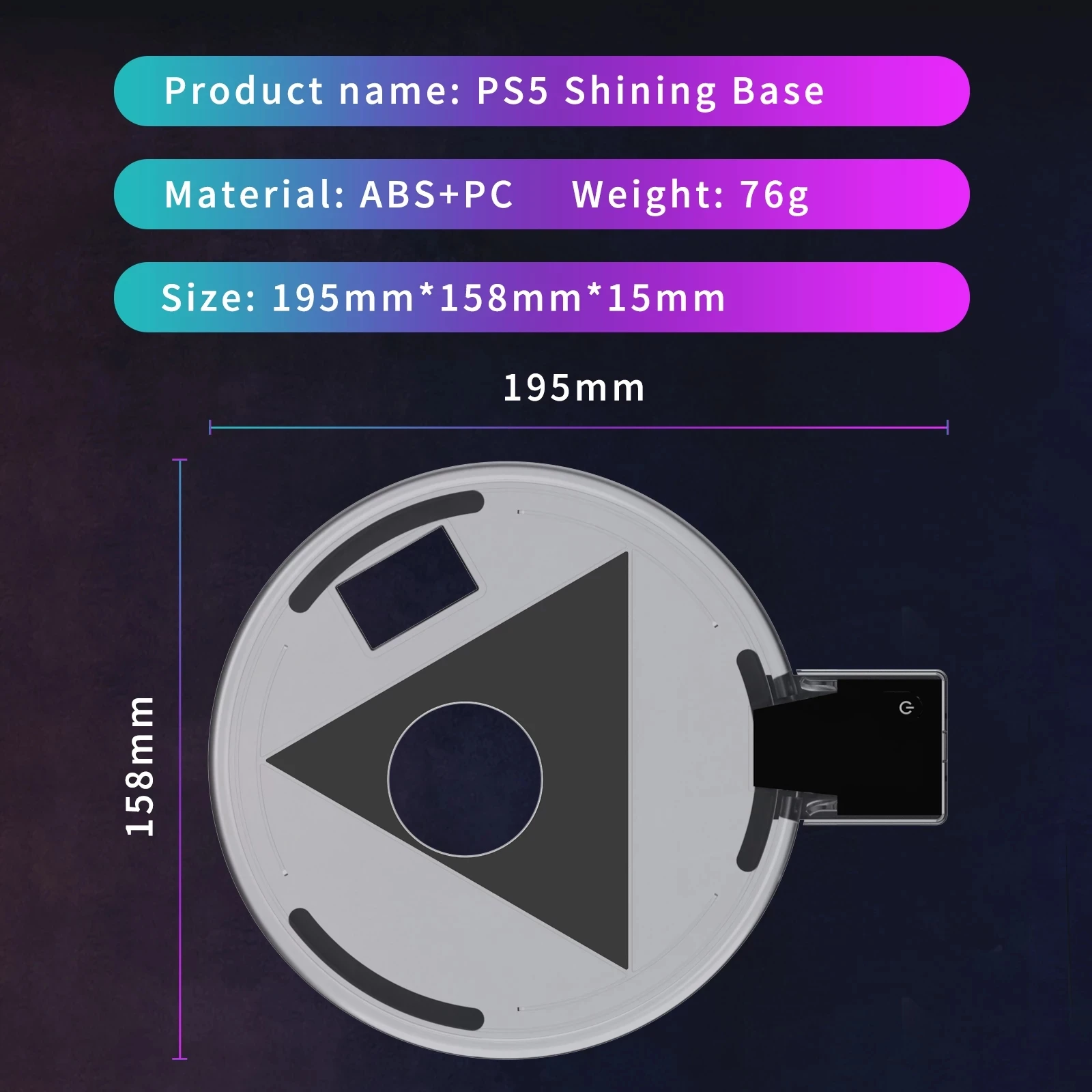 Einstellbare RGB Basis LED Atmosphäre Licht Stehen Vertikale Horizontale Station Halter für PS5 Konsole Lichter Streifen Spiel Zubehör