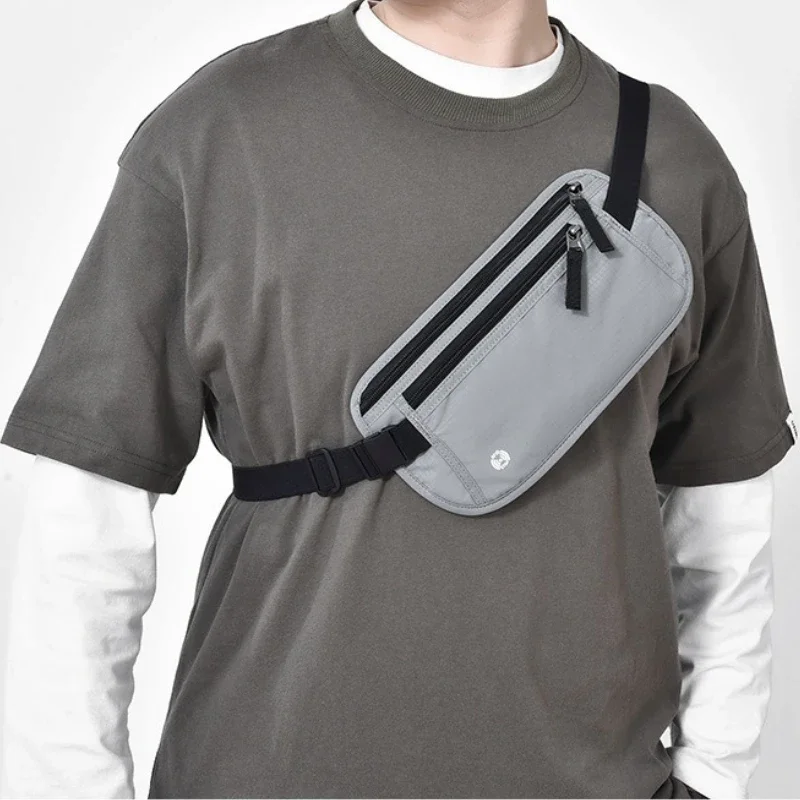 Unsichtbare Reise-Hüfttasche für Reisepass, Geld, Gürteltasche, versteckte Sicherheitsbrieftasche, Outdoor-Sport, Joggen, Brusttasche, Hüfttasche