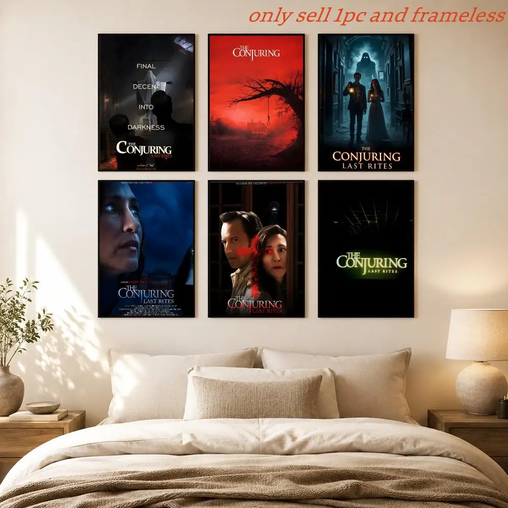 Movie T-The Conjuring Last Rites Poster HD Home Sticky Wall Waterproof Home Living Room Bar Aesthetic Decor