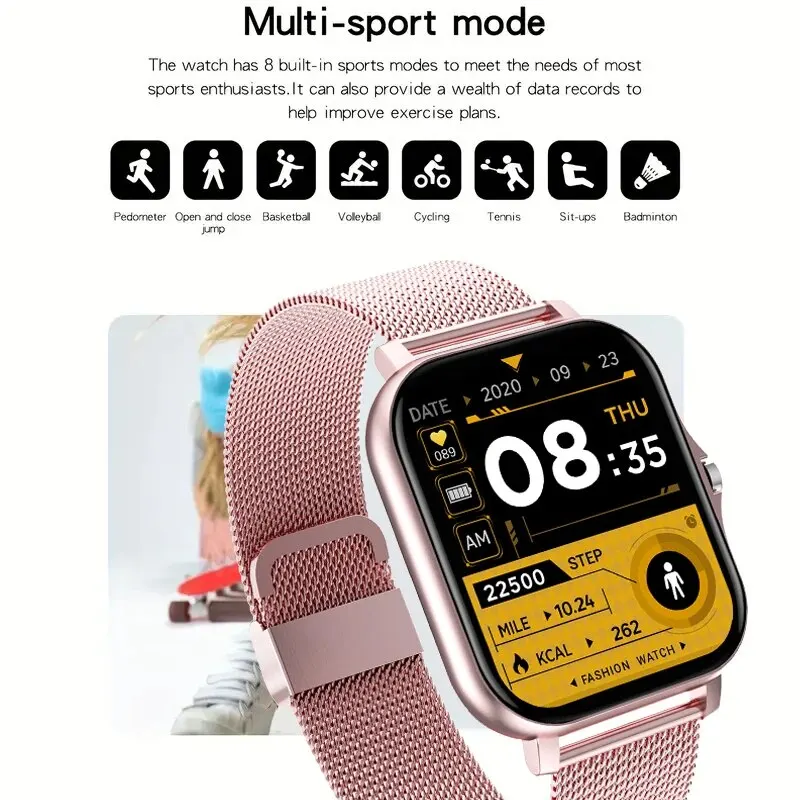 LIGE Smartwatch dla mężczyzn Kobiety Bransoletka Bluetooth Calling Sport Fitness Inteligentny zegarek Prezenty Cyfrowy smartwatch Kobiety Zegarek na