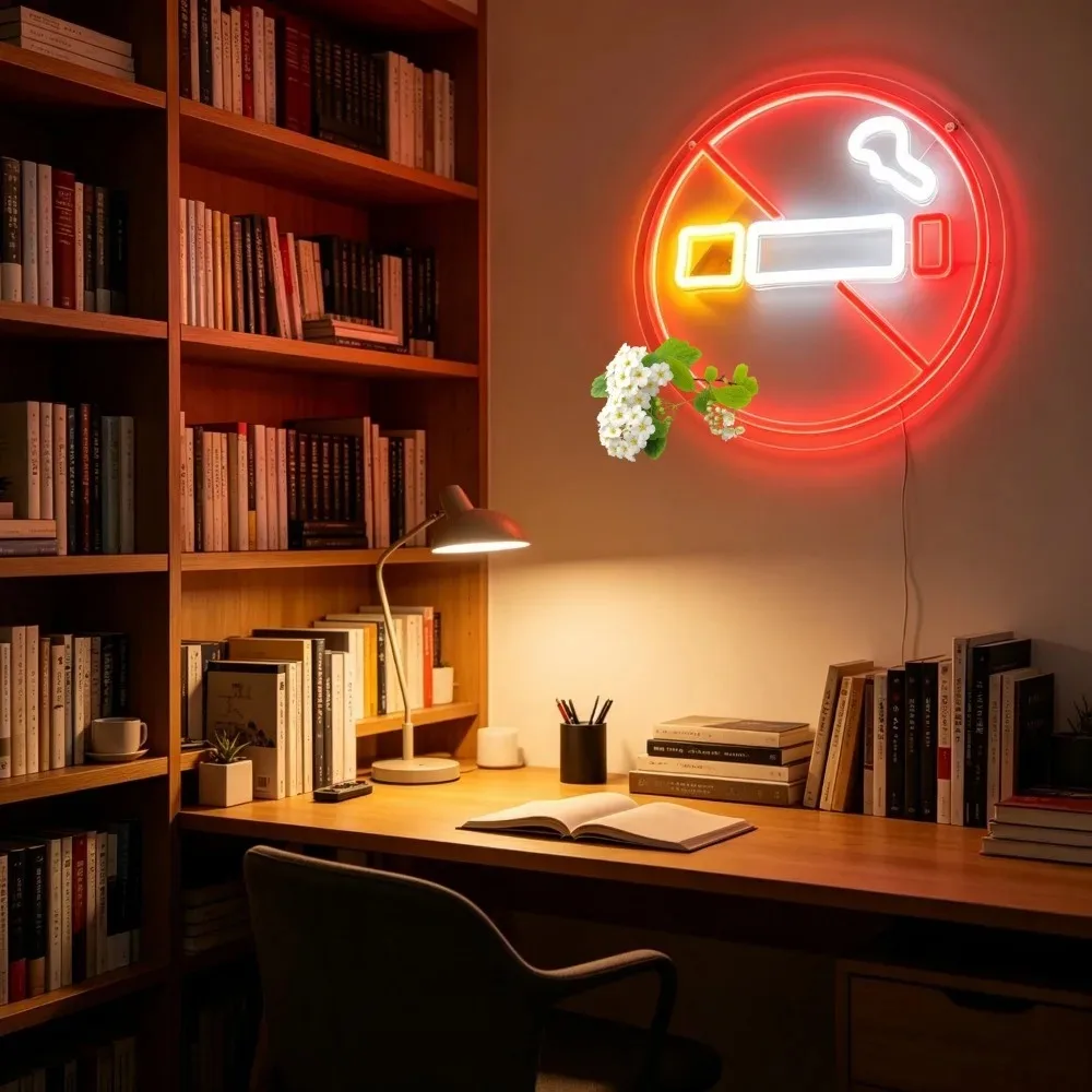 Creative Cigarette Shape Neon Sign LED USB Dimmable Light for Smoking Area Decor Man Cave Bar Gaming Room Wall Art Gift Idea