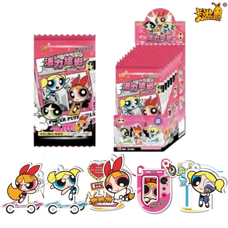 

KAYOU The Powerpuff Girls Acrylic Standee Blind Box Blossom Bubbles Buttercup Skateboard Collectible Figure Anime Periphery